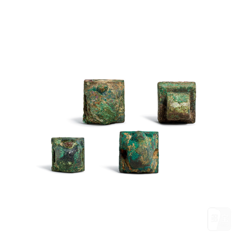 Four archaic bronze seals, Han dynasty | 漢 青銅鈕印 一組四件 - 图3